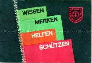 Ausbildungsmaterial des Stabs der Zivilverteidigung der DDR zum Luftschutz und Verhalten bei Atomwaffenangriff