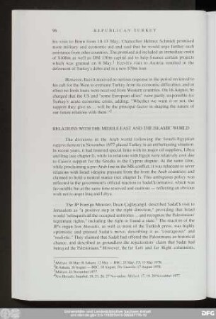 Relations With The Middle East And The Islamic World