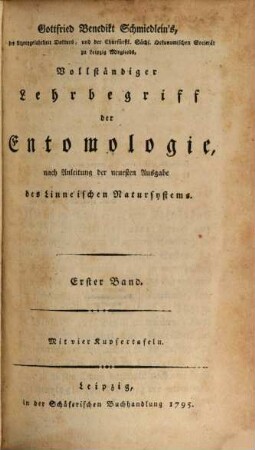 Vollständiger Lehrbegriff der Entomologie