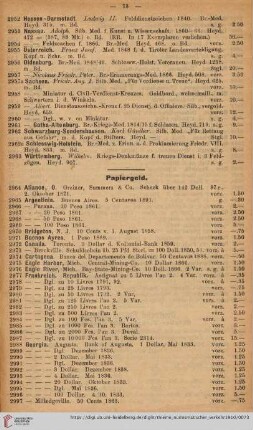 Papiergeld (Nr. 2964 - 3042)