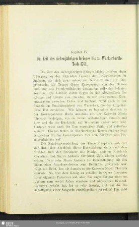 Kapitel IV. Die Zeit des siebenjährigen Krieges bis zu Wackerbarths Tode 1761