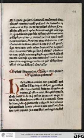Incipit liber quartus, capitulum primum.