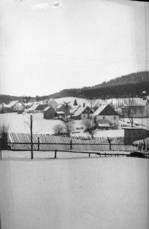 Erzgebirge. Ortsteilansicht im Winter