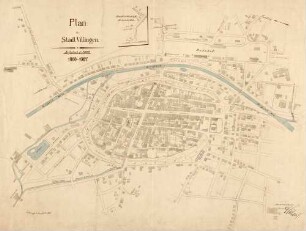 Plan der Stadt Villingen 1900-1907
