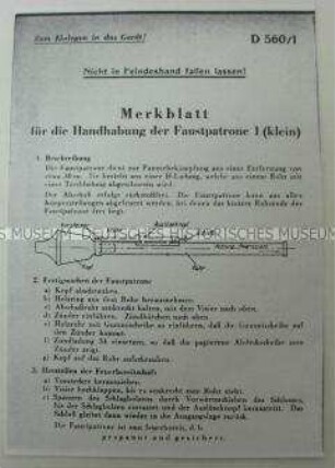 Kopie einer Bedienungsanleitung zur Panzerfaust 30m (klein)