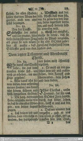 Vom letzten Testament und Abendmahl Christi