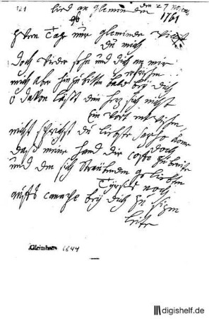 121: Brief von Anna Louisa Karsch an Sophie Dorothea Gleim