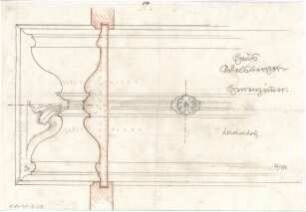 Fischer, Theodor; Nürnberg; Haus Adelsberger - Herrenzimmer (Detail m. Schnitt)