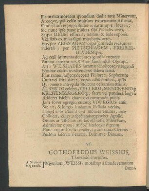 VI. Gothofredus Weissius, Thorunio-Borussus.