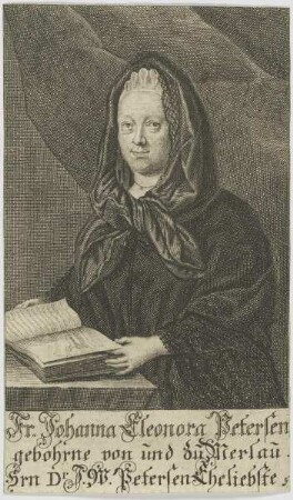 Bildnis der Johanna Eleonora Petersen, gebohrne von und zu Merlau