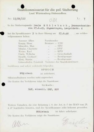 Mühlebach, Paula