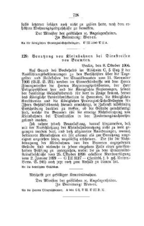 Benutzung von Kleinbahnen bei Dienstreisen von Beamten : [A. Behörden und Beamte]