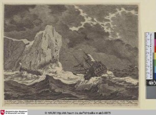 [Stürmische See mit Schiffen; Stormy sea with ships]