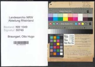 Entnazifizierung Otto Hugo Braungart , geb. 18.08.1892 (Zahnarzt)