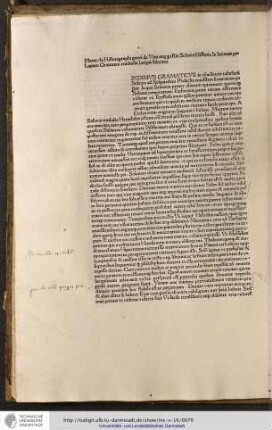 Plutarchi Historiographi greci de vita atque gestis Solonis historia in latinum per Lapum oratorem traducta incipit feliciter.