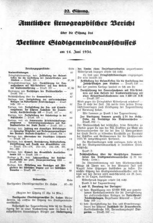 Sitzung 22, 14. Juni 1934