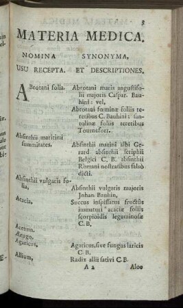 Materia Medica.