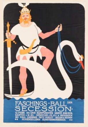 Plakat: Faschingsball der Berliner Secession am Kurfürstendamm