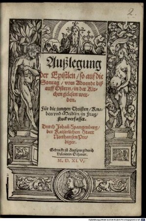 Außlegung der Epistlen so auf die Sontag ... in der Kirchen gelesen werden : Für die jungen Christen, Knaben vnd Meidlin, in Fragstuck verfasset, [1]. ... vom Aduendt biß auff Ostern ...