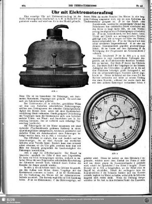 Uhr mit Elektromotoraufzug