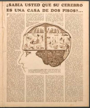 ¿Sabia usted que su cerebro es una casa de dos pisos?...