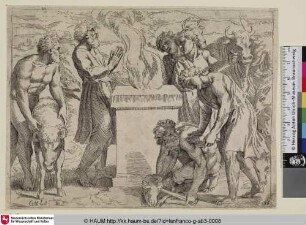 [Noé offrant un sacrifice d'actions de grace au Seigneur; Noahs Opfer]
