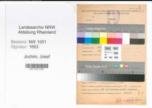 Entnazifizierung Josef Jochim , geb. 27.04.1890 (Techniker)