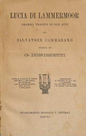 Lucia di Lammermoor : dramma tragico in due atti