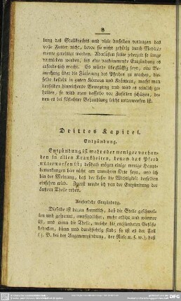 Drittes Kapitel. Entzündung