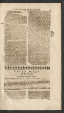 Capitis Octavi Ad Romanos