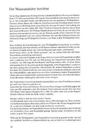 Der Museumsleiter berichtet