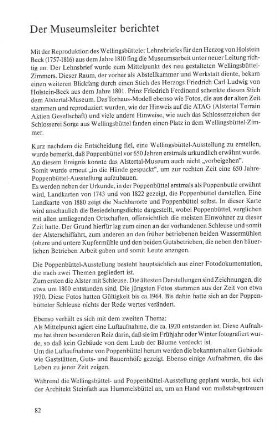Der Museumsleiter berichtet