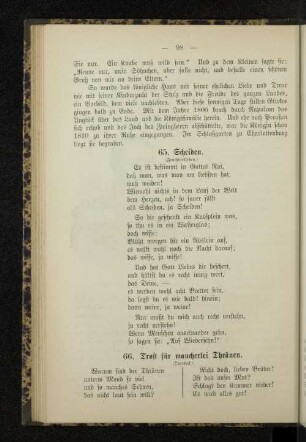 66. Trost für mancherlei Thränen.