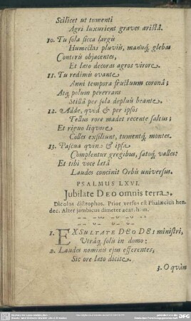 Psalmus LXVI. Jubilate Deo omnes terra