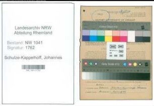 Entnazifizierung Johannes Schulze-Kappelhoff , geb. 20.03.1907 (Landwirt)