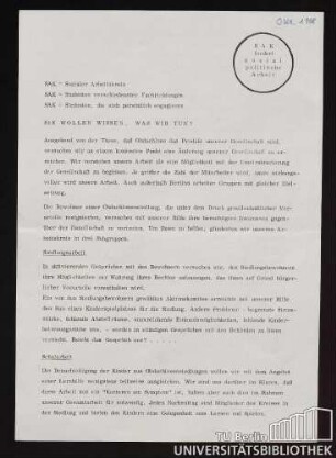 SAK fordert sozial politische Arbeit
