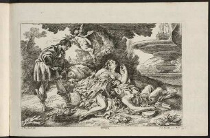 93r-93v, Blatt 1: Schlafende Nymphen, von einem Hirten beobachtet