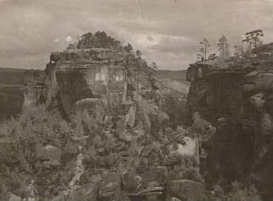Elbsandsteingebirge. Affensteine. Frienstein (Vorderes Raubschloss)