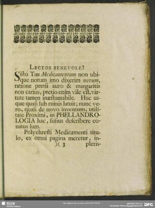 Lector Benevole!