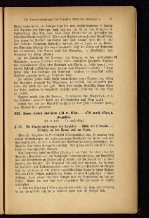 III. Rom unter Kaisern (31 v. Chr. - 476 nach Chr.)