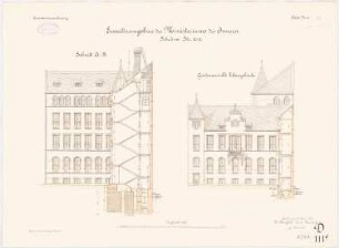Ministerium des Innern, Berlin Erweiterungsbau: Querschnitt, Gartenansicht 1:100