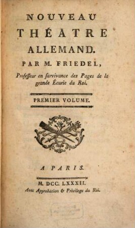 Nouveau Théâtre Allemand, 1