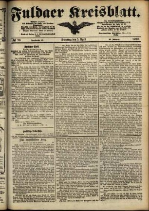 Ausgabe vom Dienstag, den 05. April 1910.