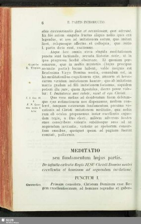 Meditatio seu fundamentum hujus partis