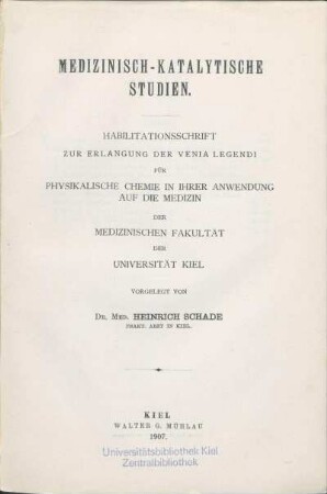 Medizinisch-katalytische Studien