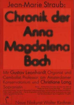 Chronik der Anna Magdalena Bach