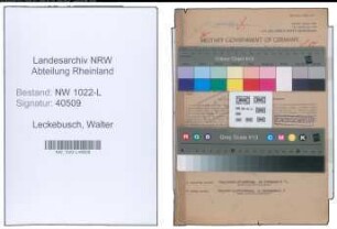 Entnazifizierung Walter Leckebusch , geb. 31.07.1896 (Kaufmann)
