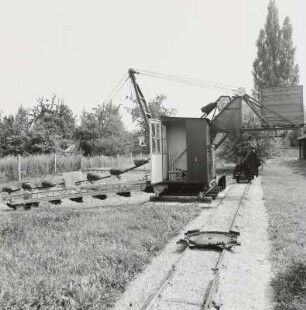 Ehem. Ziegelei Erbs. Außenanlage mit Eimerkettenbagger zur Lehmgewinnung und Feldbahn