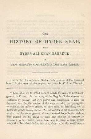 The history of Hyder Shah ...