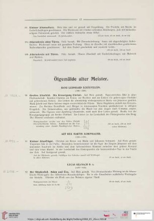 Ölgemälde alter Meister (Nr. 90-96)